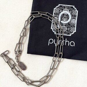 18" Pyrrha Silver Paperclip Chain
